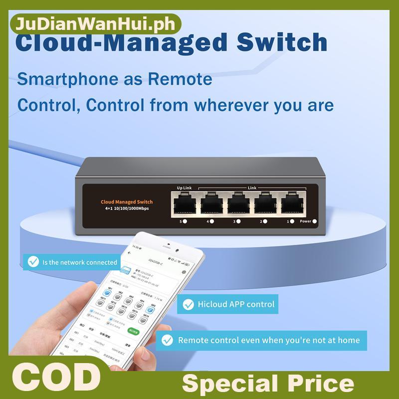 JuDianWanHui Hi-S21-5G Cloud Managed Ethernet Switch, WEB / APP Cloud Managed Gigabit Ethernet Netwo