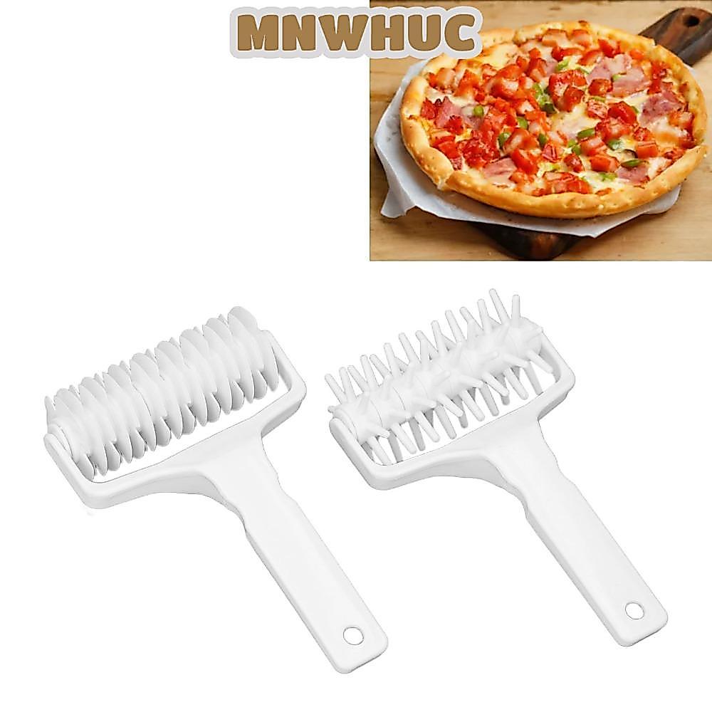MNWHUC 2 Chiếc Pizza Bột Con Lăn Docker, Nhựa Trắng Vỏ Pizza Con Lăn Docker, Dụng Cụ Nướng Bánh Thời