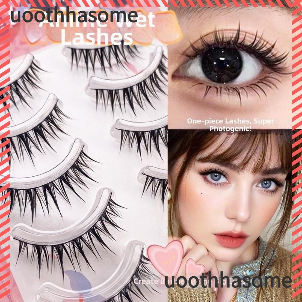 UOOTHASHASOME Anime Hoạt Hình Lông Mi Giả, Lông Mi Giả Màu Đen Curvature C DIY Nối Dài, Hợp Thời Tra