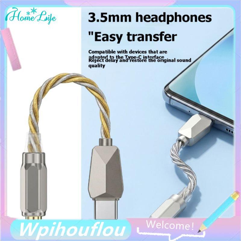 [HoME & life] Cáp chuyển đổi âm thanh Type-C sang 3,5 mm Tai nghe nữ Bộ giải mã 32 Bit / 384kHz với 