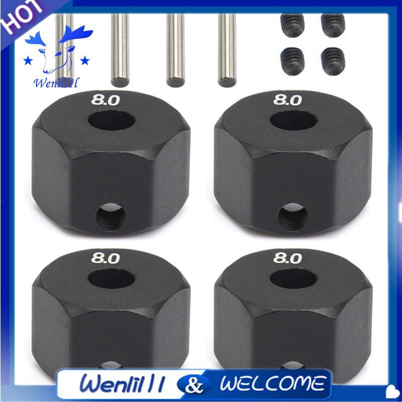 4 12MM Bánh Xe Lục Giác Hub Cho 1 / 10 RC Bánh Xích SCX10 Traxxax Trx4 MST RC Xe Phần