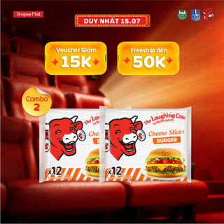 Combo 2 Phô mai Lát Con Bò Cười Burger 200GX32
