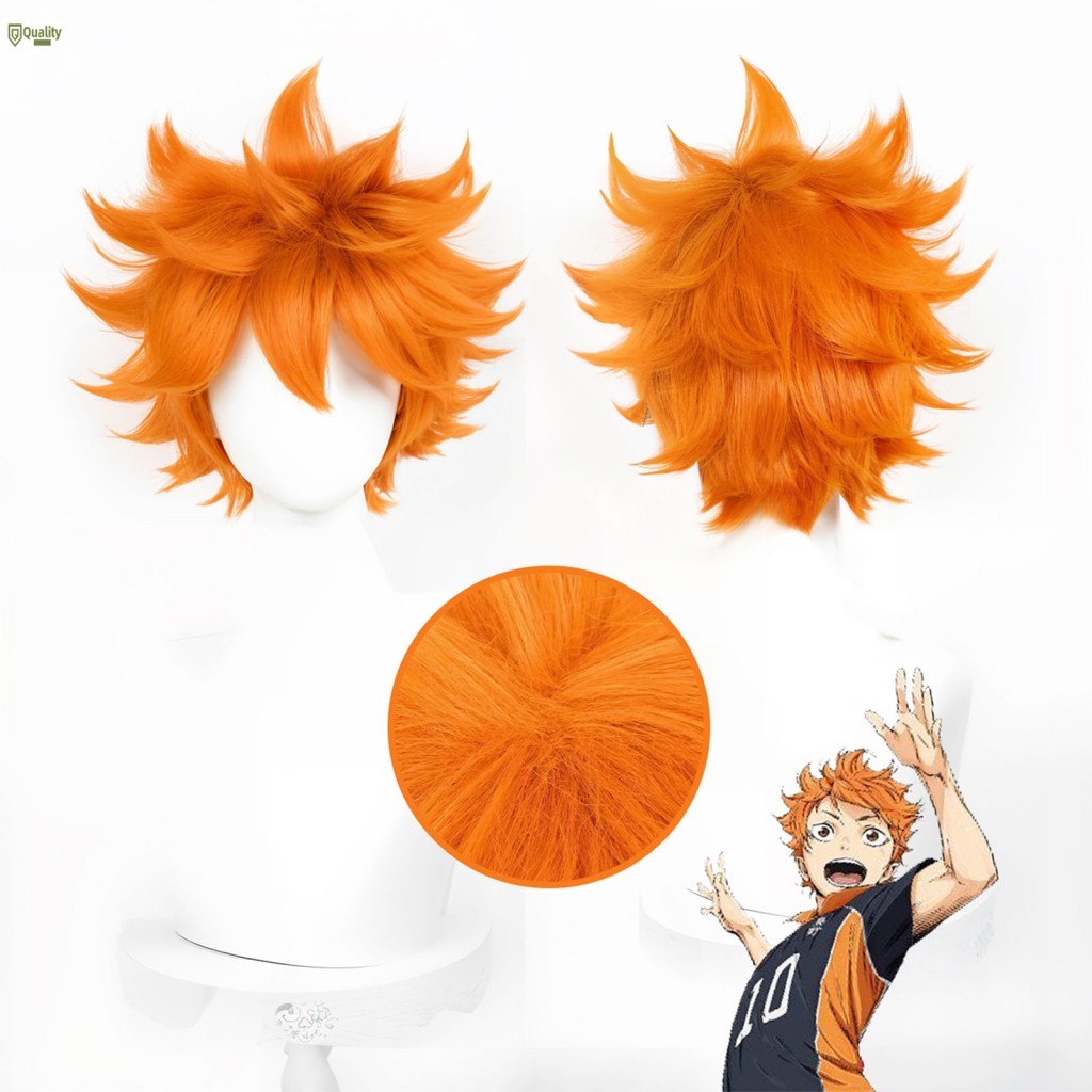 Tóc Giả Cosplay Lông Tơ Ngắn Màu Cam - Hinata Shoyo Anime Halloween Trang Phục Đảng