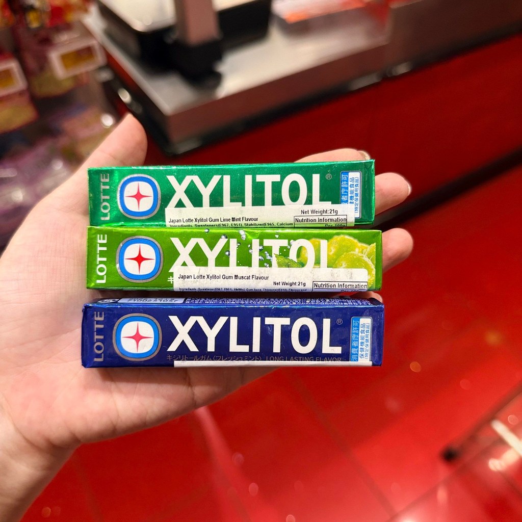 Phiên bản địa phương Lotte XYLITOL Lime Mint XYLITOL Nhai Gum Mouthguard Fresh Breath Gum260716