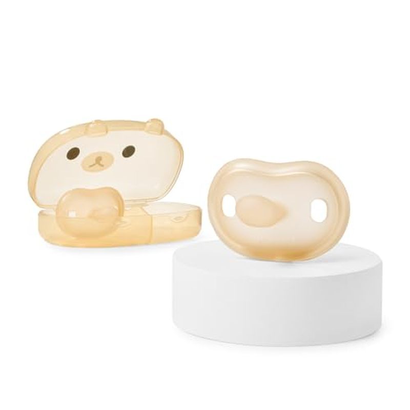 Thyseed Newborn Silicone Pacifier, Ultra-Light One-Piece, Sensitive-Skin Shield, for Breastfed Babie