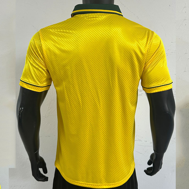 World Cup Áo Bóng Đá Retro 1994 Brazil World Cup Champion Edition Tay Ngắn Áo Bóng Đá Jersey Đồng Ph