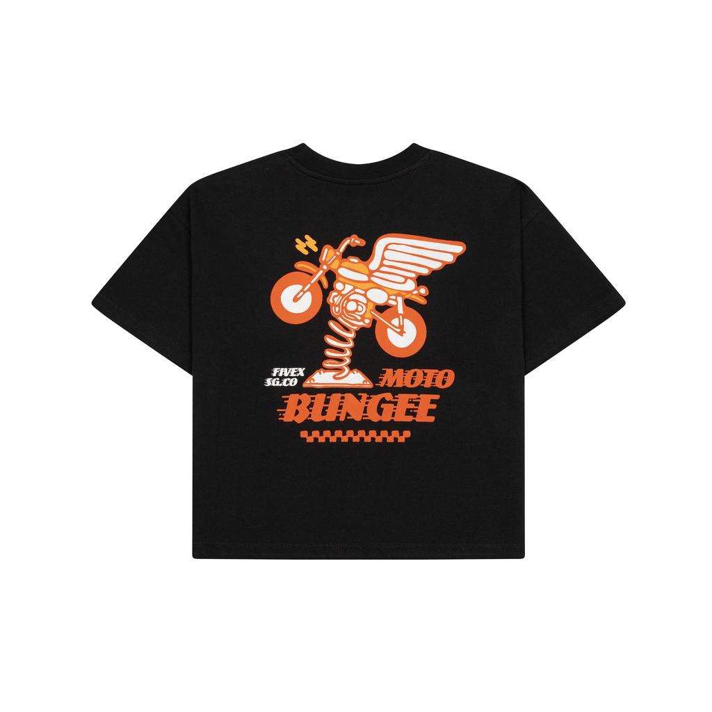 FIVEX KID TEE MOTO BUNGEE - BLACK