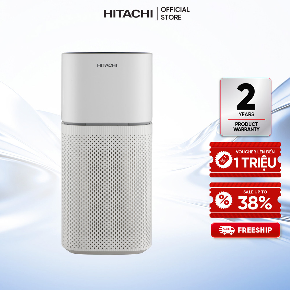 Máy lọc không khí Hitachi 48 m² EP-TZ50, hút khí 360°, lọc bụi mịn, phấn hoa, lông thú cưng, khử mùi