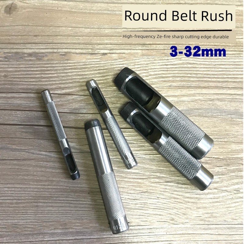 Thắt Lưng Puncher Da Puncher Puncher Tròn Puncher Shiitake Nấm Basswood Dây Đeo Đấm Dụng Cụ Hộ Gia Đ