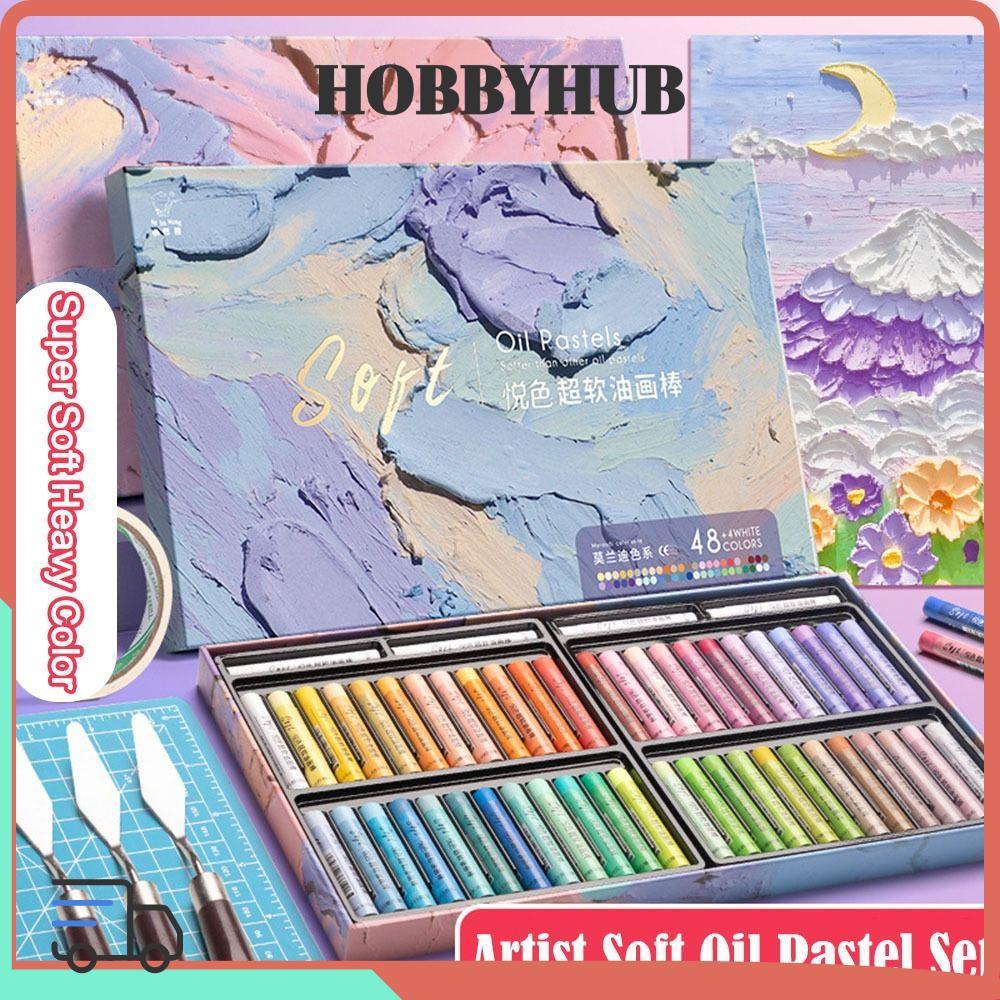 HOBBYHUB Artist Soft Oil Pastel Set 24 / 36 / 48 Màu Quà Tặng Nghệ Thuật Cung Cấp