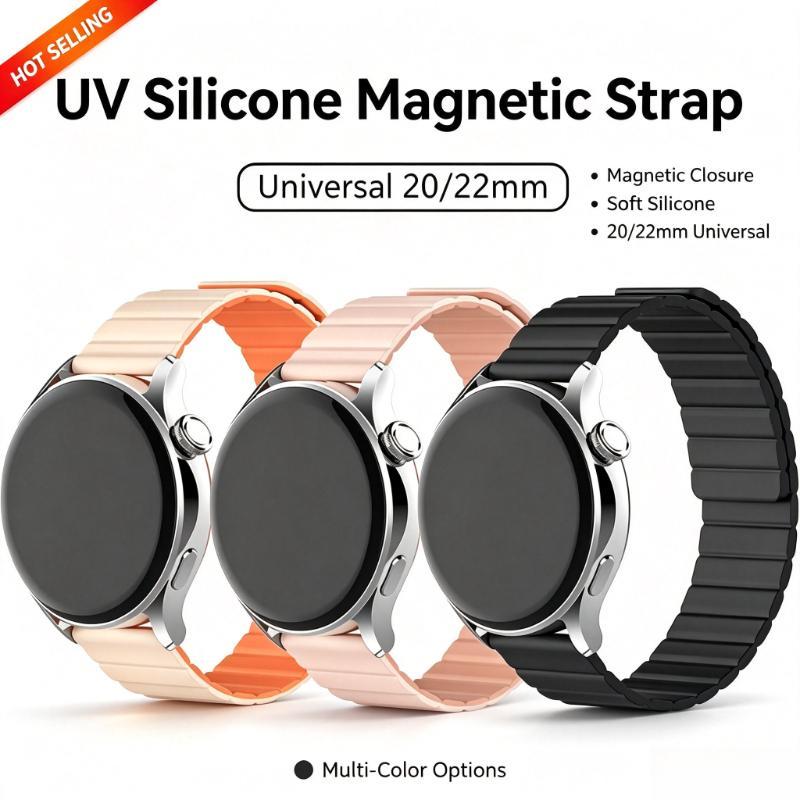 Dây đeo từ tính silicon UV 20mm 22mm, có thể điều chỉnh bền bỉ cho dây đeo Huawei Watch GT 5 Dây đeo