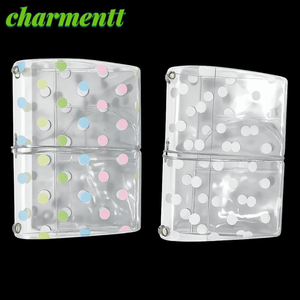 Giá đỡ hộ chiếu CHARMENTT, Vỏ hộ chiếu in chấm bi, Thiết kế dây thun trong suốt bền bỉ Vỏ máy tính xách tay TN di động Du lịch
