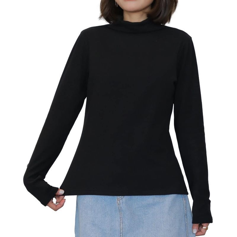 [1/2style] Japanese Brand Cut and Sewn Sweater Bottle Neck High Warm Cozy Commuting Long Sleeve Loos