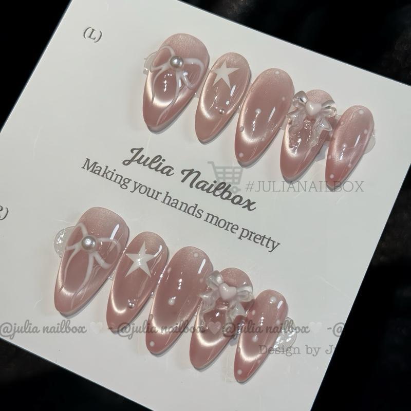 JuliaNailbox Mã 499 Thiết Kế Thủ Công - Kèm Dụng Cụ Gắn