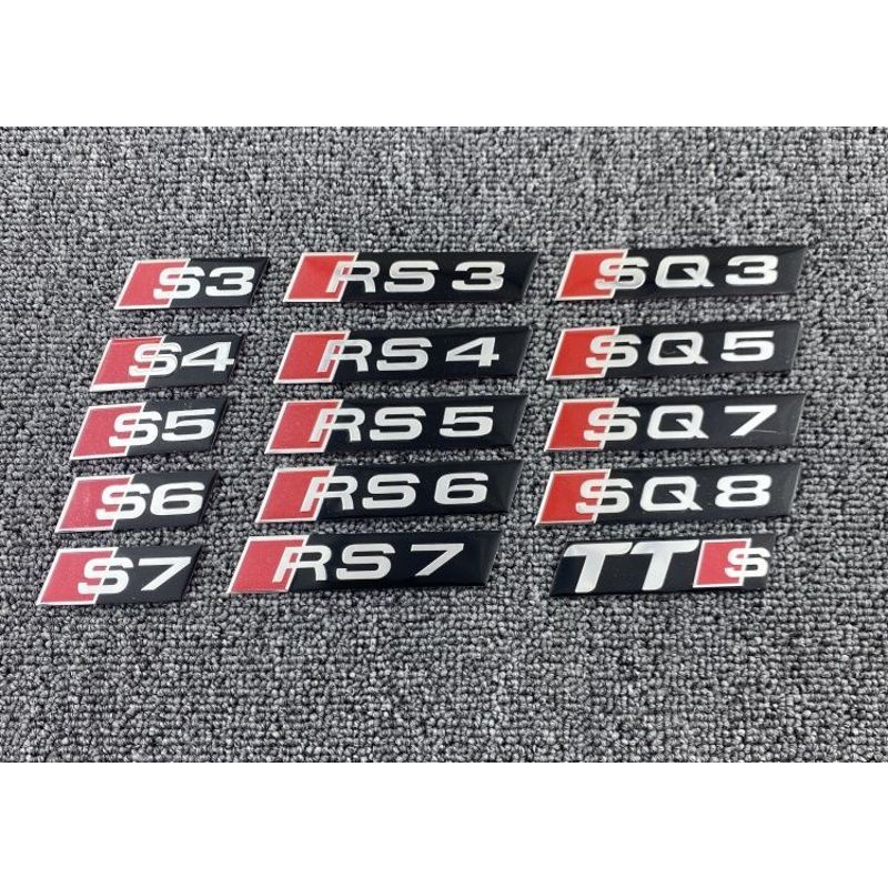 Suitable for AUDI window stickers, RS4 emblem stickers, RS7, RS4, RS6 rear decoration stickers