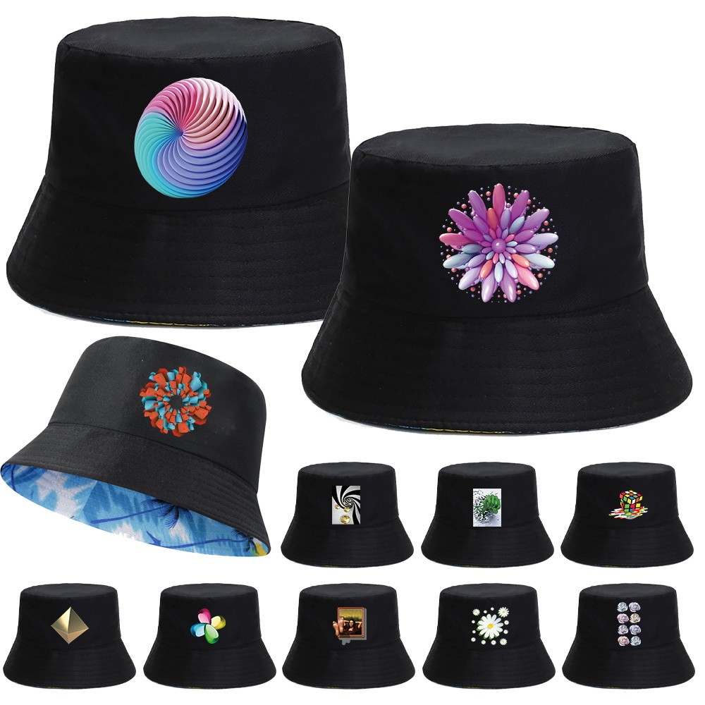 Black bucket hatBlack Bucket Hat Minimalist Plain Fisherman Hat Unisex Youth Street Wear