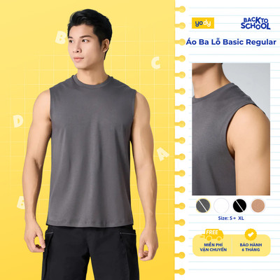 Áo ba lổ nam basic YODY form regular thoáng, mát thoải mái MFTA25A001