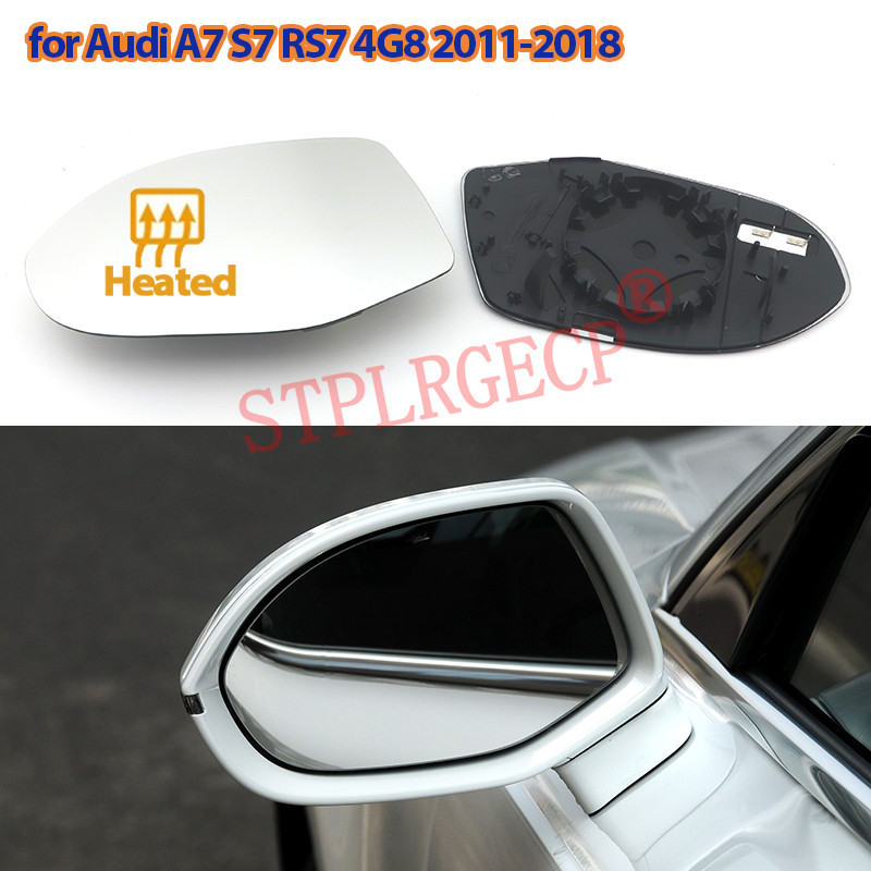 Dành Cho Xe Audi A7 S7 RS7 4G8 2011-2018 LHD Thay Thế Gương Chiếu Hậu Bên Làm Nóng Kính Gương Ống Kí