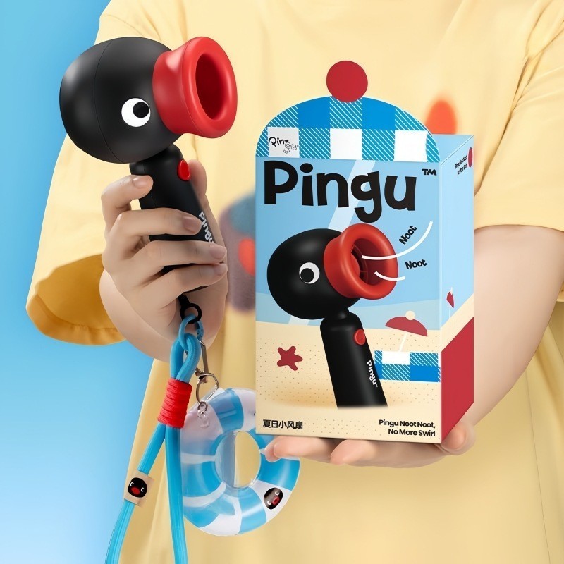 Chim Cánh Cụt Pingu Quạt Nhỏ Quà Tặng Sinh Nhật Bé Gái Bạn Gái Tốt Nghiệp Nâng Cao Sáng Tạo Thiết Th