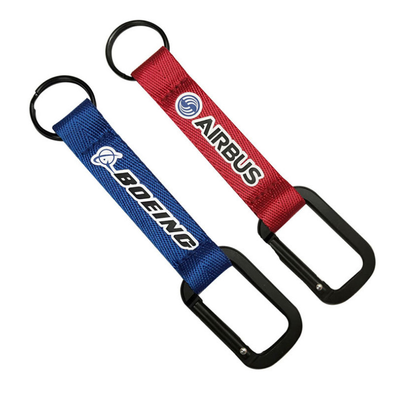 Tôi yêu bay|Boeing Boeing AIRBUS AIRBUS Logo đầy màu sắc Móc khóa Carabiner
