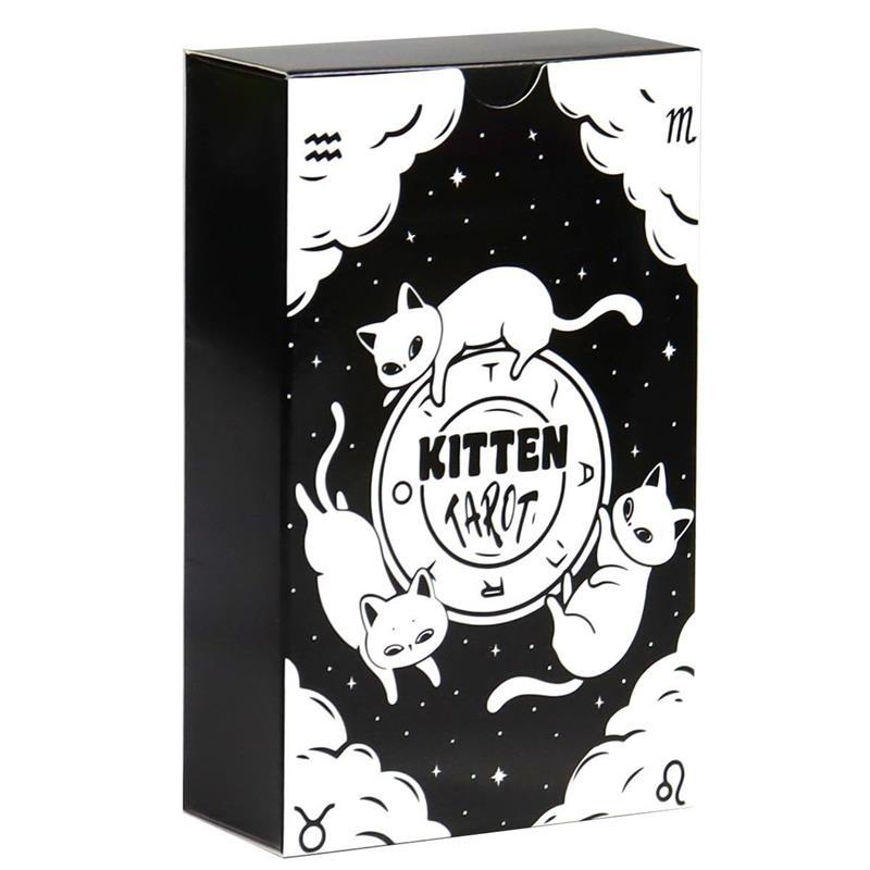 Kitten Tarot Kitten Tarot Kitten Tarot Black White Cat Card Cat Board Game Card 78 Tiếng Anh Trung