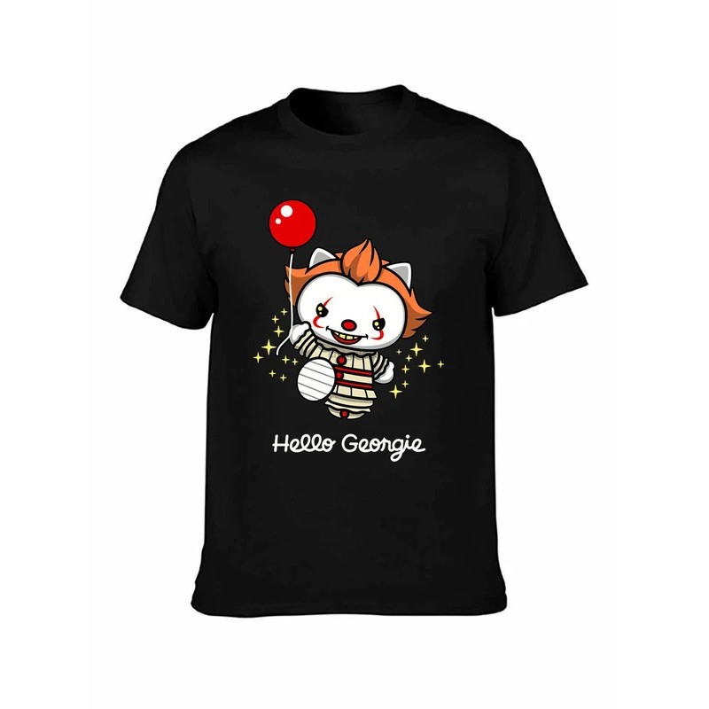 Hello Georgia It 2 Áo thun ngoại cỡ màu đen Stephen King Kitten Size S-3XL