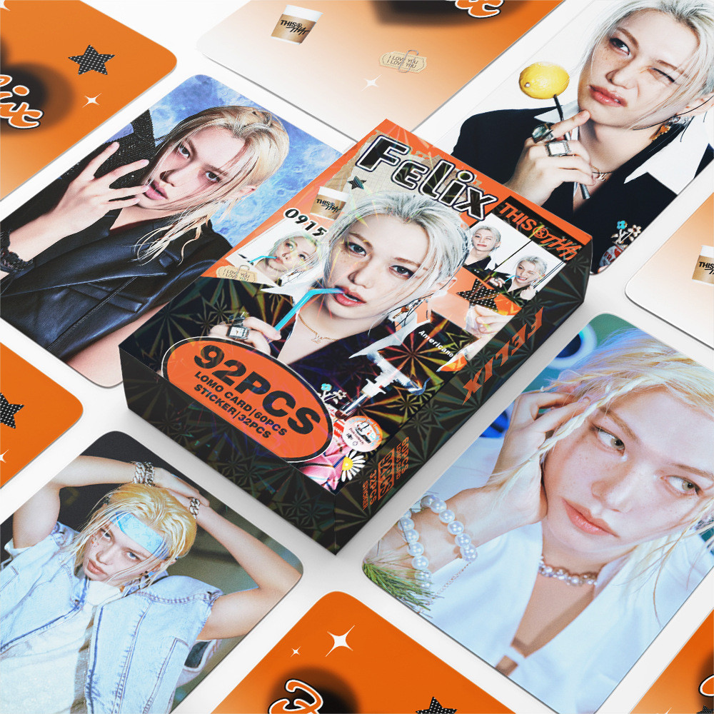 KPOP 92 Cái / hộp STRAYKIDS SOLO Felix Photocards NÀY & RAT KPOP LOMO Card Collection Card