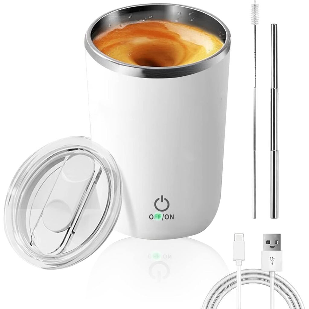 Cốc tự động khuấy Beyoung, cốc pha cà phê điện di động 12oz, cốc cà phê du lịch bằng thép không gỉ c