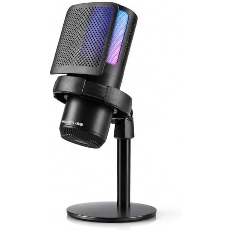 Mic chơi game cho PC & Amp; Micro phát trực tuyến USB PS5, RGB có tắt tiếng nhanh