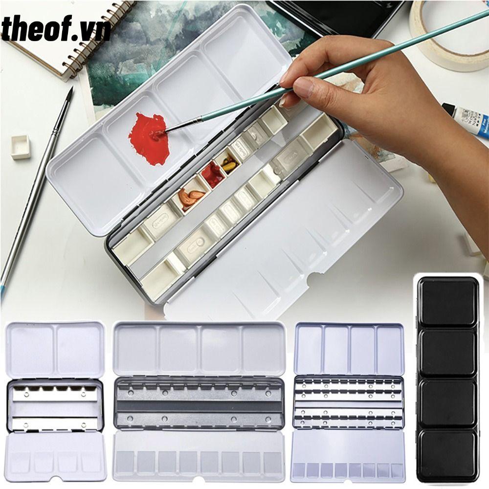 THEOF Pigment Box Di động Flip Cover Đồ dùng vẽ Lưu trữ màu nước