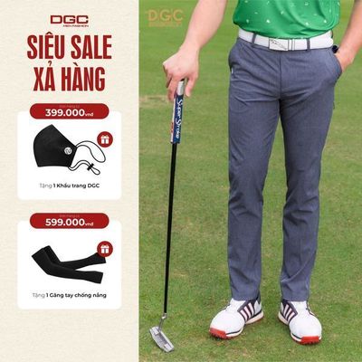 Quần golf DGC dáng dài túi chéo cạp vuông Chất Vải Mềm Nhẹ - WQGBB02M