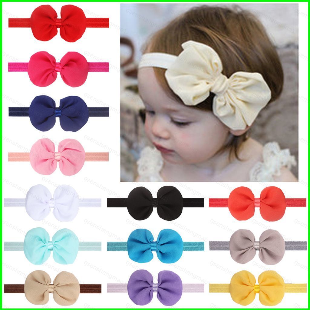 PS1 Sơ Sinh Ngọt Nơ Đầu Cho Bé Gái Trẻ Sơ Sinh Turban Tóc Mềm Màu Mũ Cho Trẻ Em Bonet Cho Bé