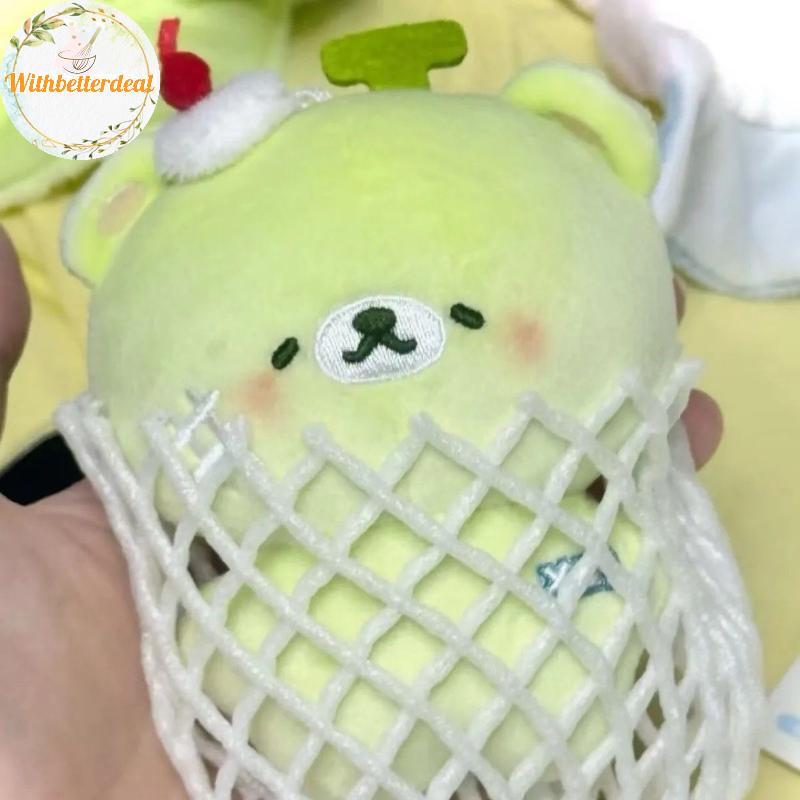 Withbetter Cantaloupe Gấu Sang Trọng Đồ Chơi Móc Khóa Mềm Nhồi Bông Búp Bê Mặt Dây Chuyền Bapa Túi T