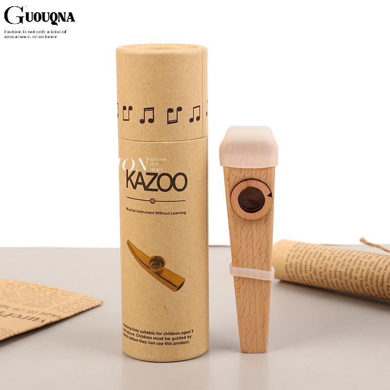 GUOUQNA 1 Gỗ Kazoo Kazoo Sáo Gỗ Apaniment Người Mới Bắt Đầu Sáo Dễ Học Và Chơi Nhạc Cụ BASL