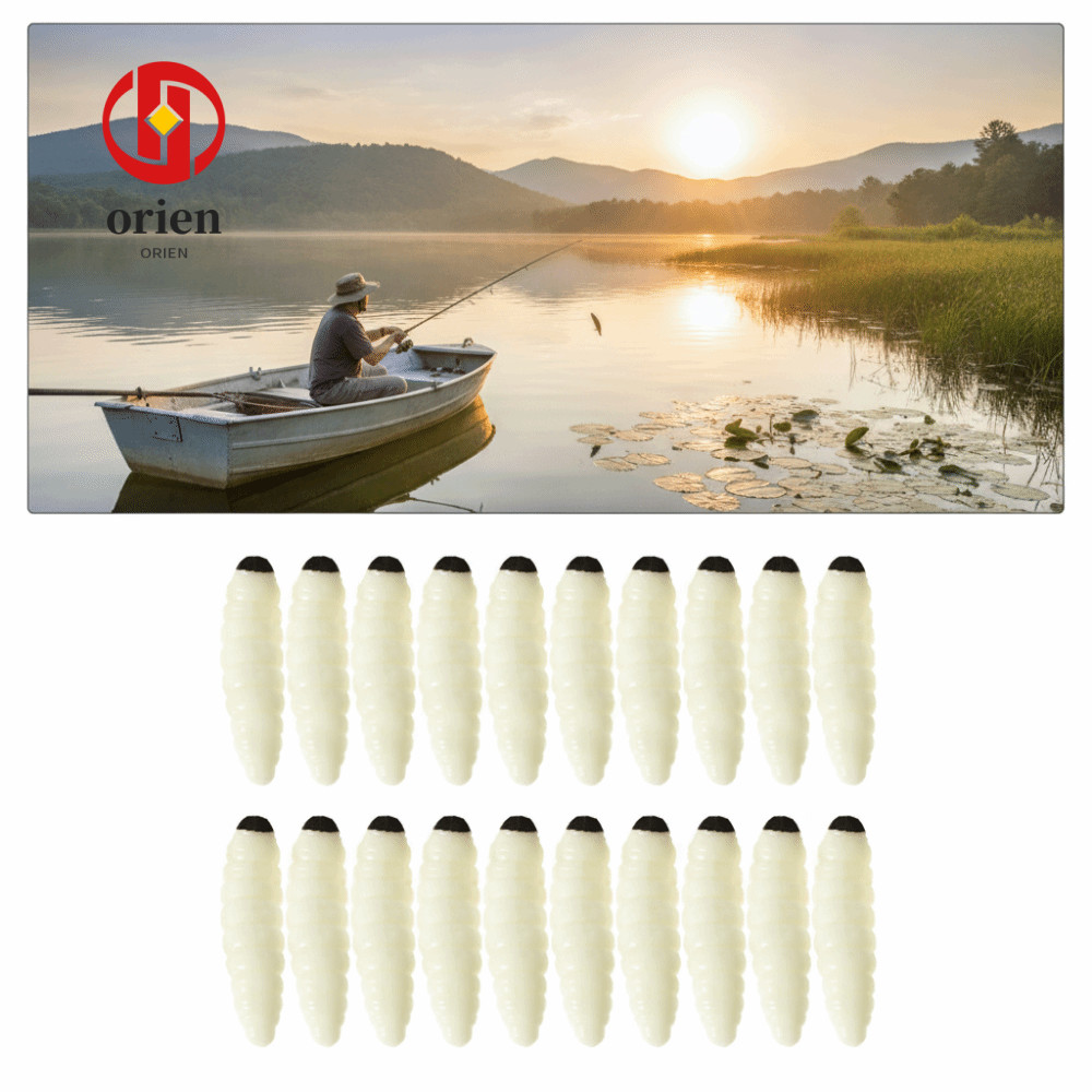 ORIEN 100 CHIẾC Giun Câu Cá, Mồi Mồi Câu Cá PVC 1,38 Inch, Giun Câu Cá Mềm Như Thật Mồi Câu Cá Nước 