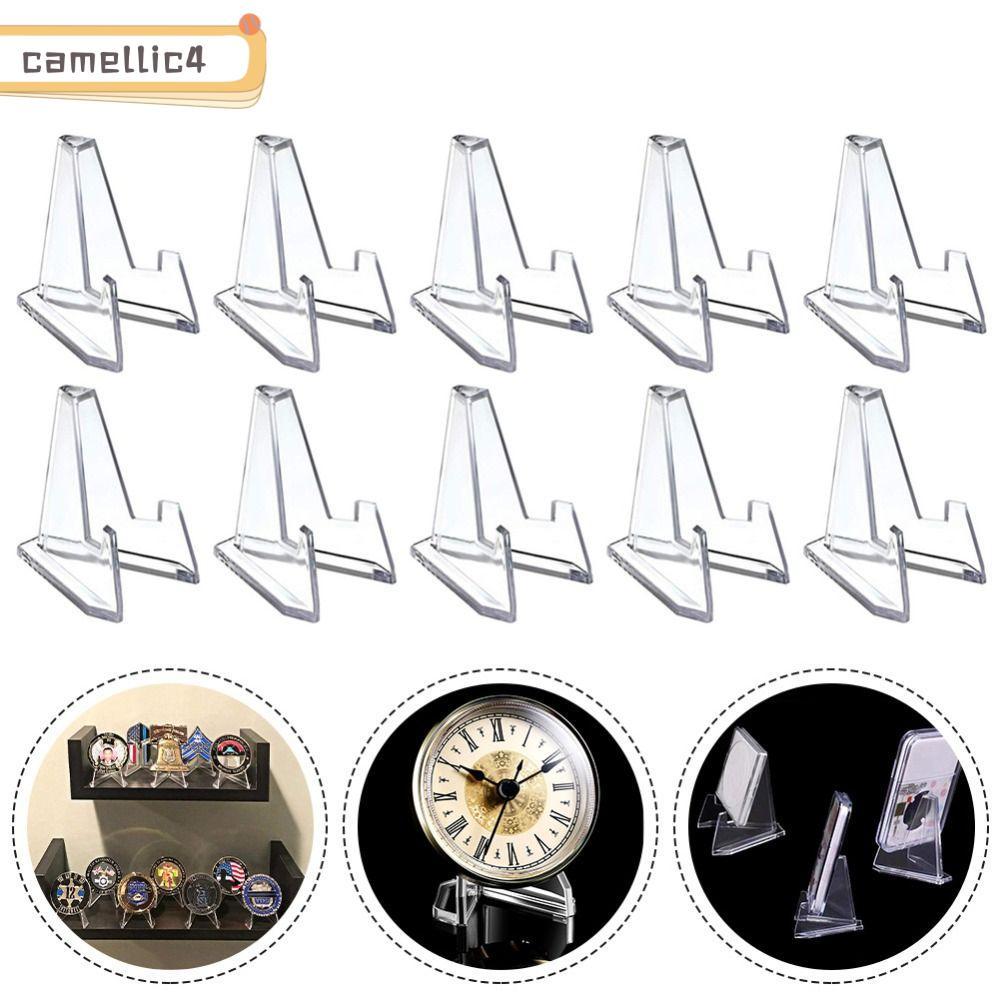 ICAMELLI Acrylic Coin Display Stand Holder, Giá đỡ giá đỡ nhỏ hình tam giác lưu trữ, Hỗ trợ viên nan