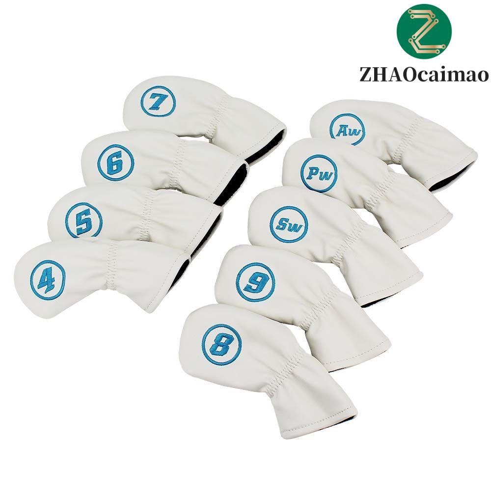 ZHAOCAIMAO Golf Iron Headcover Sắt Cực Bao Bền Bảo Vệ Trường Hợp Thêu Golf Putter 4-9, P, S, A, X Go