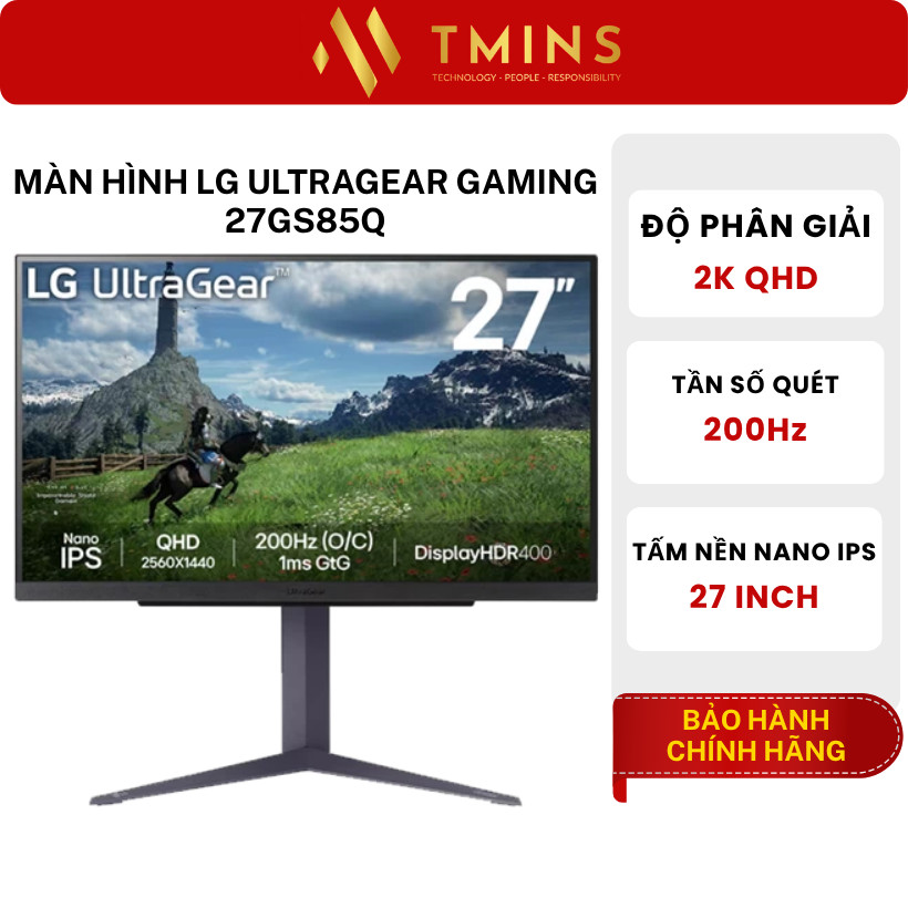 Màn hình LG UltraGear Gaming 27GS85Q 27" IPS FHD 180Hz 1ms - Hàng chính hãng