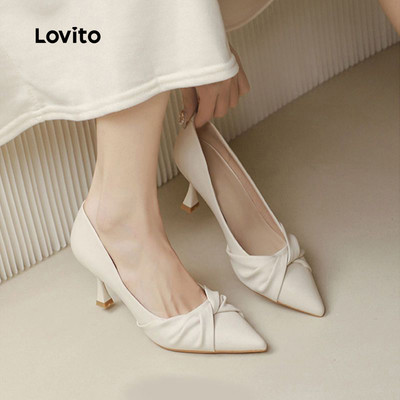 Lovito Giày Cao Gót Thanh Lịch Kiểu Dáng Công Sở Cổ Điển Và Đa Năng Màu Đen Phù Hợp Mọi Mùa Dành Cho Nữ LFA86068