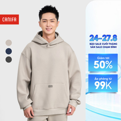 Áo nỉ có mũ active nam CANIFA áo nỉ hoodie 8TW25W001