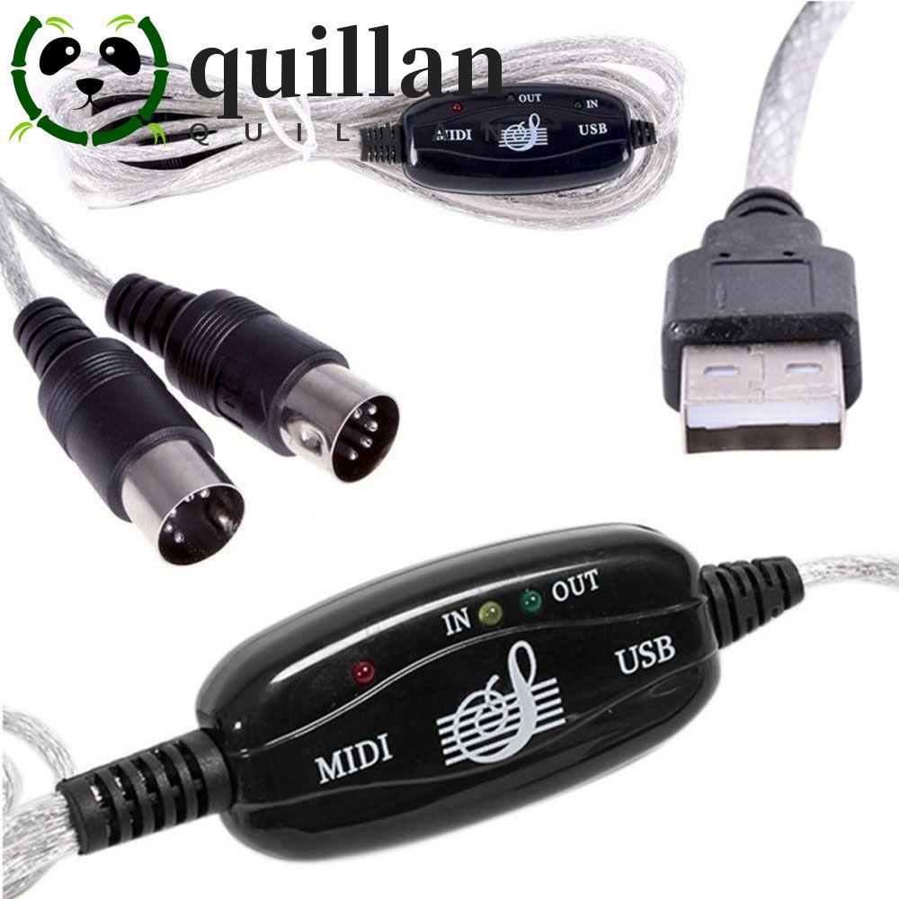 QUILLAN MIDI sang cáp USB Thiết bị âm thanh Giao diện MIDI chuyên nghiệp Dây nhạc âm thanh cho đàn P