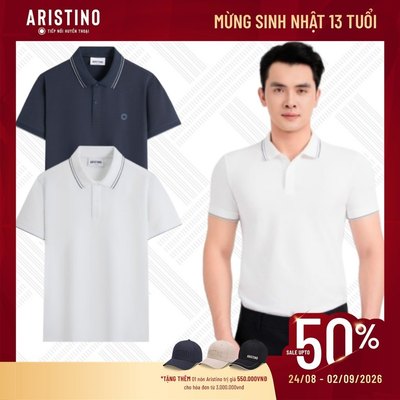 Áo polo ngắn tay ARISTINO Slim fit ôm nhẹ tôn dáng 3 màu thanh lịch trẻ trung, nam tính - APS072S3EC