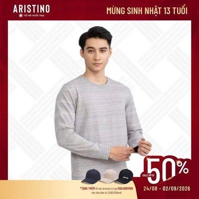 Áo thu đông nam ARISTINO chất cotton mềm mại, co giãn thoải mái  ASWR02