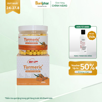 Viên Kẹo Turmeric BANIFAR Kết Hợp Sữa Ong Chúa Hộp 320g