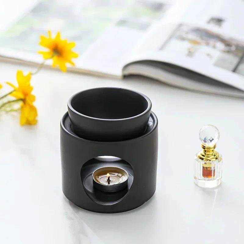Lò đốt tinh dầu 3 trong 1 Bình giữ nhiệt Spa Yoga Candel với khay nến để trang trí nội thất Đồ trang