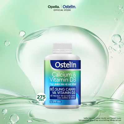 Ostelin Viên Uống Hỗ Trợ Bổ Sung Calcium & Vitamin D3 Duy Trì Chắc Khỏe Xương và Răng 275 viên