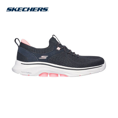 Giày Thể Thao Nữ Skechers GOwalk 7 Abie Đi Bộ - 125225-BKHP Air-Cooled Goga Mat