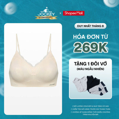 Áo Ngực Seamless Jockey Mút Mỏng Phối Ren Không Lộ viền - J4161