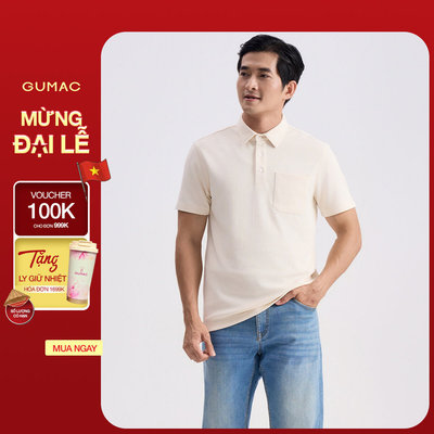 Áo Polo Nam GUMAC Form Suông Tay Ngắn Xẻ Lai Hai Bên Chất Thun Nano Thoáng Mát APNG04053