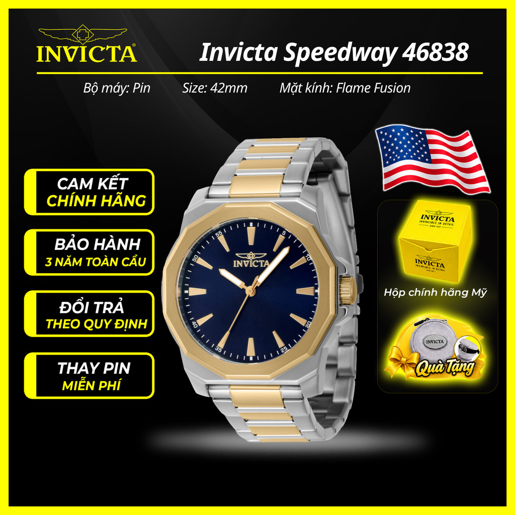 Đồng Hồ Nam Invicta Speedway 46838 42mm Chính Hãng